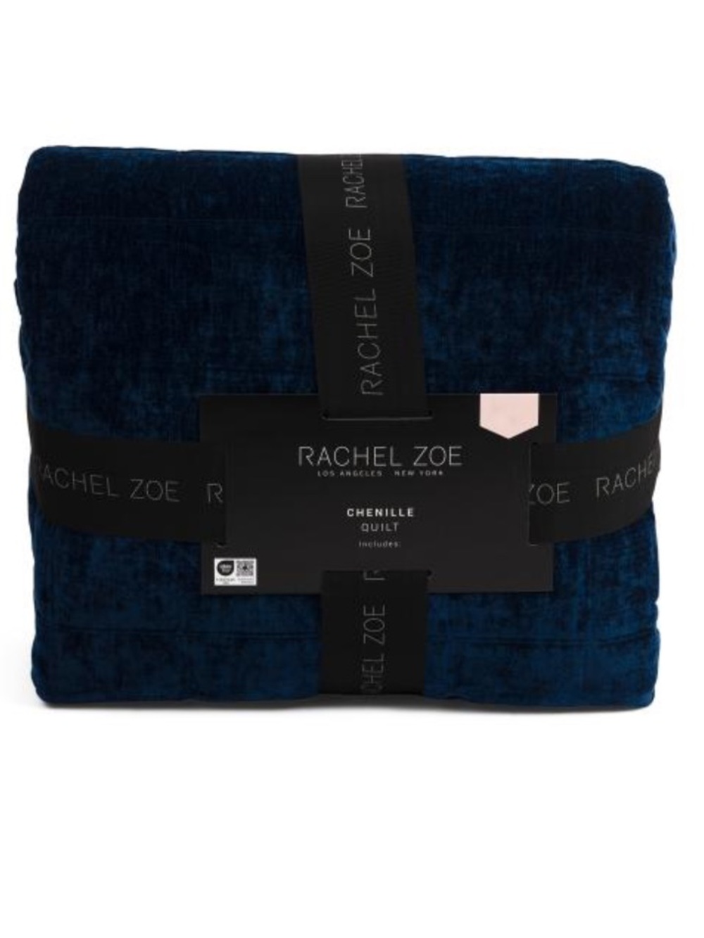 Rachel Zoe Deep Navy Chenille Quilt